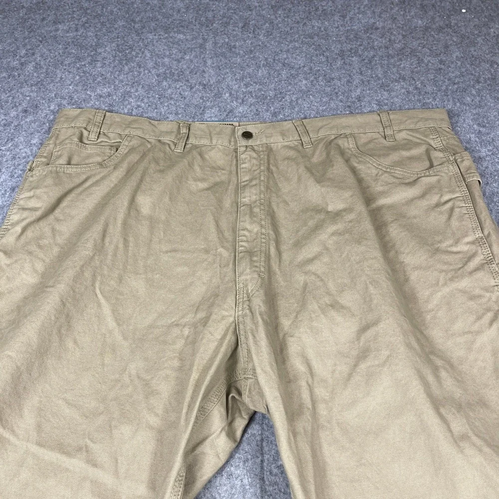 Berne Mens Relaxed Fit Straight Leg Carpenter Pants Khaki 50x30 P967TKH NWT